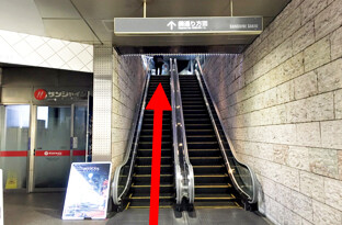 画像:地下鉄 栄駅からのアクセス