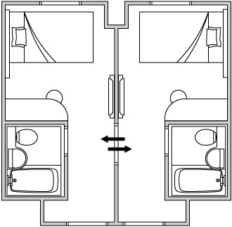 図:コネクティングルーム間取り